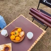 Japón y corea camping al aire libre especial tapete de rollos de huevo plegable tapete de rollos de huevo otoño invierno camping impermeable a prueba de aceite tapete de cuero Specification image